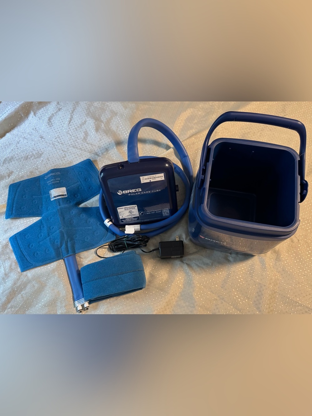 Breg Cold therapy polar care cube with Hip wrap.